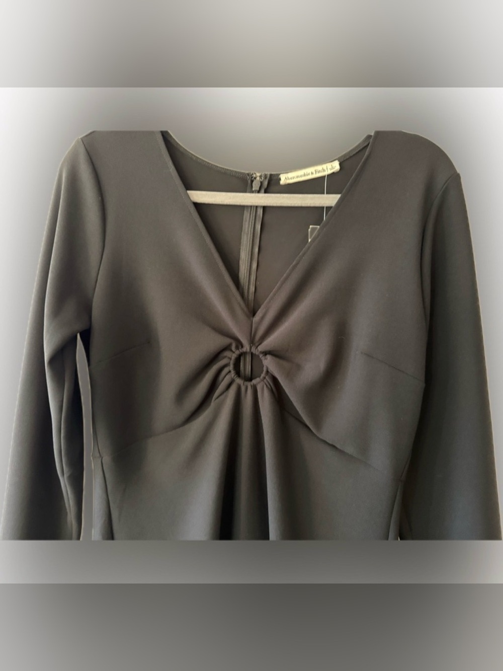 Abercrombie & Fitch Black Ring Detail Mini Dress | NWT | Size Large